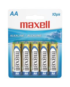 Maxell 723410 - LR610BP Alkaline Batteries (AA; 10 pk; Carded)